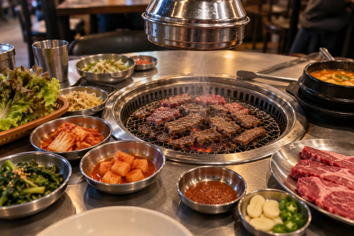 Barbecue coréen dans un restaurant de Séoul, un plaisir accessible pour un budget voyage Corée du Sud